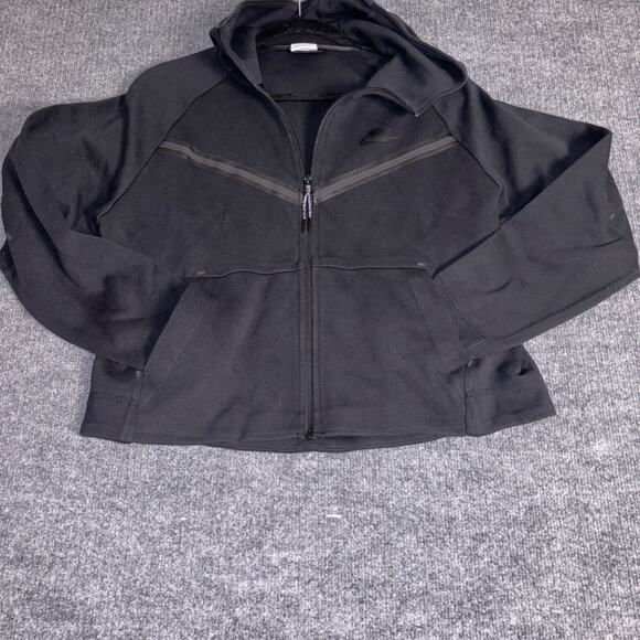 Nike Hoodie Womens Medium Black Tech Fleece Full Zip Jacket CW4298-010 Athletic - Picture 13 of 15